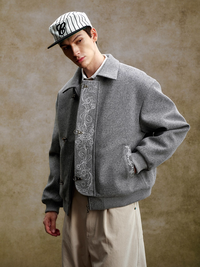 YADcrew Embroidered Quilted Jacket