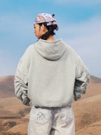 YADcrew Peace Dove Pleated Sleeves Hoodie