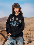 YADcrew Colorful Hot Bead Star Hoodie