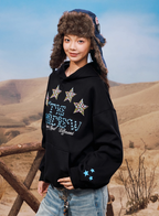 YADcrew Colorful Hot Bead Star Hoodie