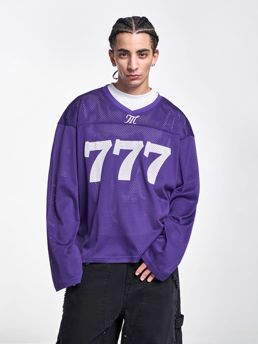 F3F Select 777 Numbered Mesh Long Sleeve Hockey Jersey