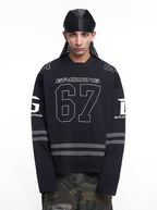 F3F Select 67 Number Long Sleeve Hockey Jersey