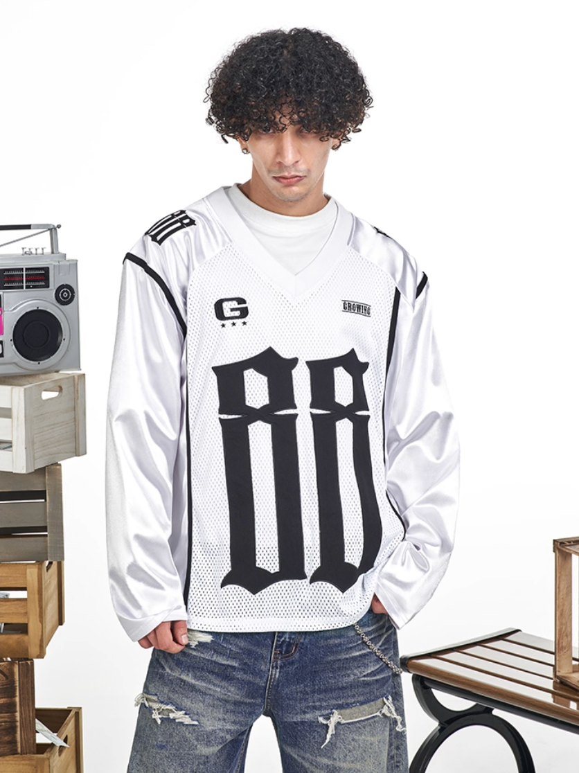 F3F Select 88 Numbered Mesh Long Sleeve Hockey Jersey