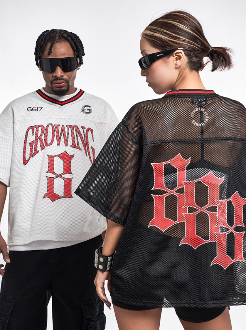 F3F Select 8 Letter Print Mesh Hockey Jersey