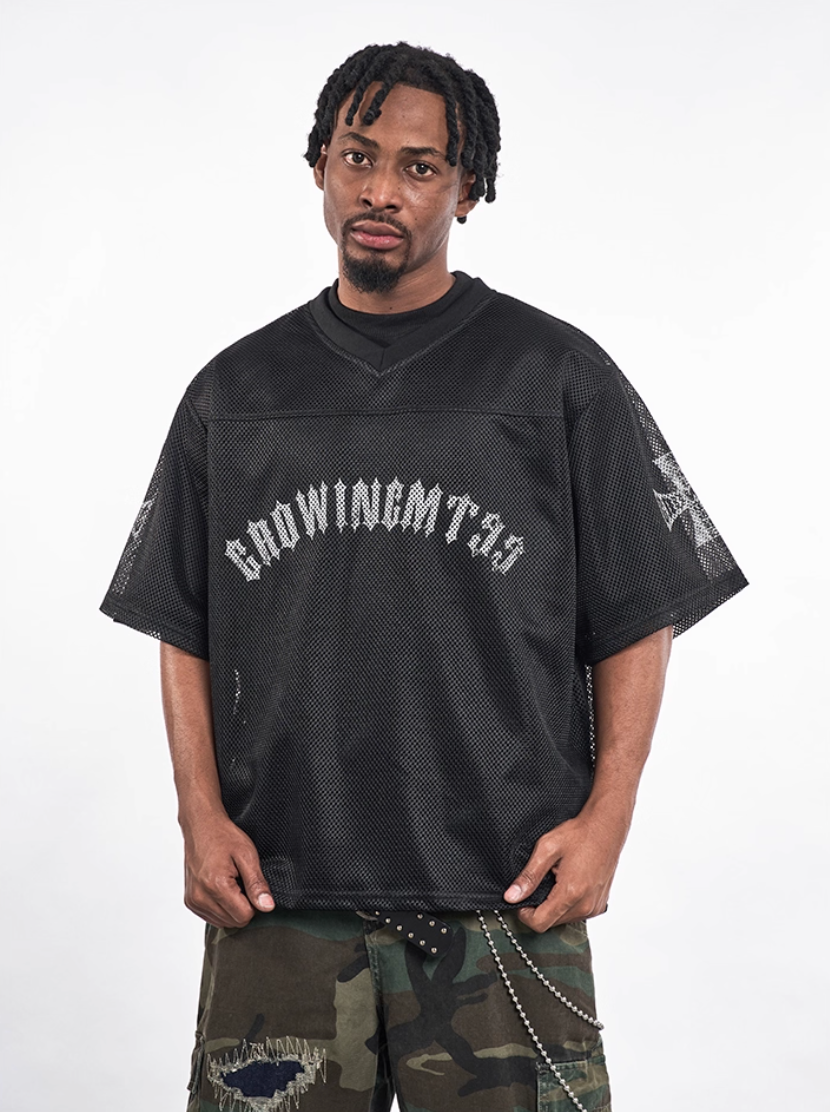F3F Select Cross Print Mesh Jersey