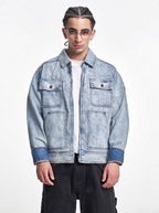 F3F Select Multi Pocket Washed Work Denim Jacket
