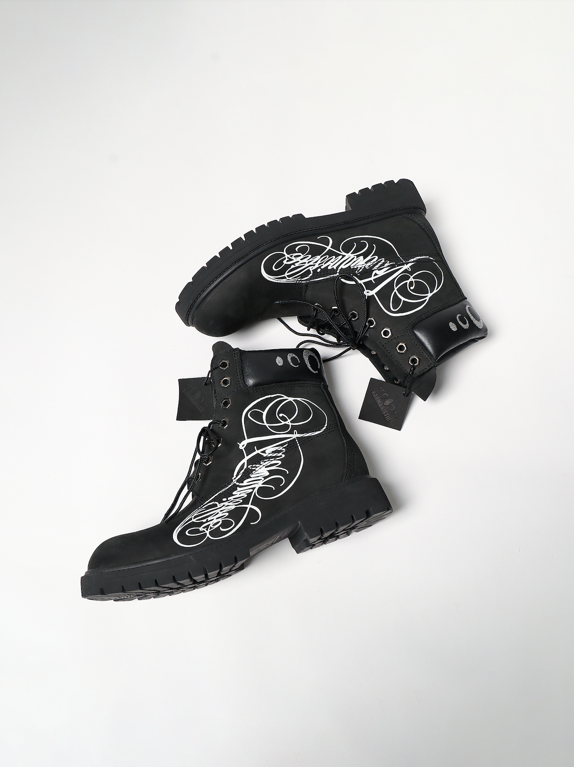 KARMANISTIC Nubuck Leather Embroidered Work Boots