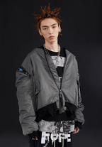 VENTUREK Star Shoulder Zipper MA-1 Bomber Jacket