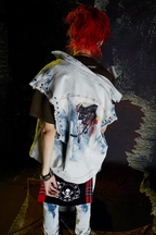 VENTUREK Bleach Wash Patch Rivet Denim Vest