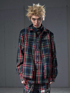 VENTUREK Tartan Check Embroidered Fringe Jacket
