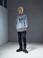 VENTUREK Washed Destruction Printed Sweatshirt