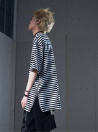 VENTUREK Striped Side Zipper Tee