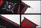 VENTUREK Red Tartan Check Punk Rock Bum Flap
