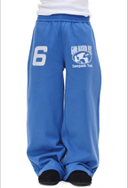 NOVACAM Flocking Print Baggy Sweatpants