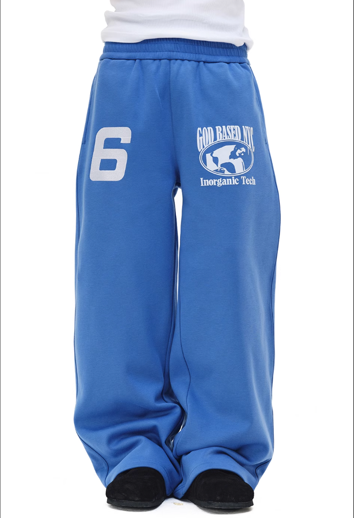 NOVACAM Flocking Print Baggy Sweatpants