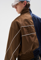BLIND NO PLAN Color Clash Short Track Jacket