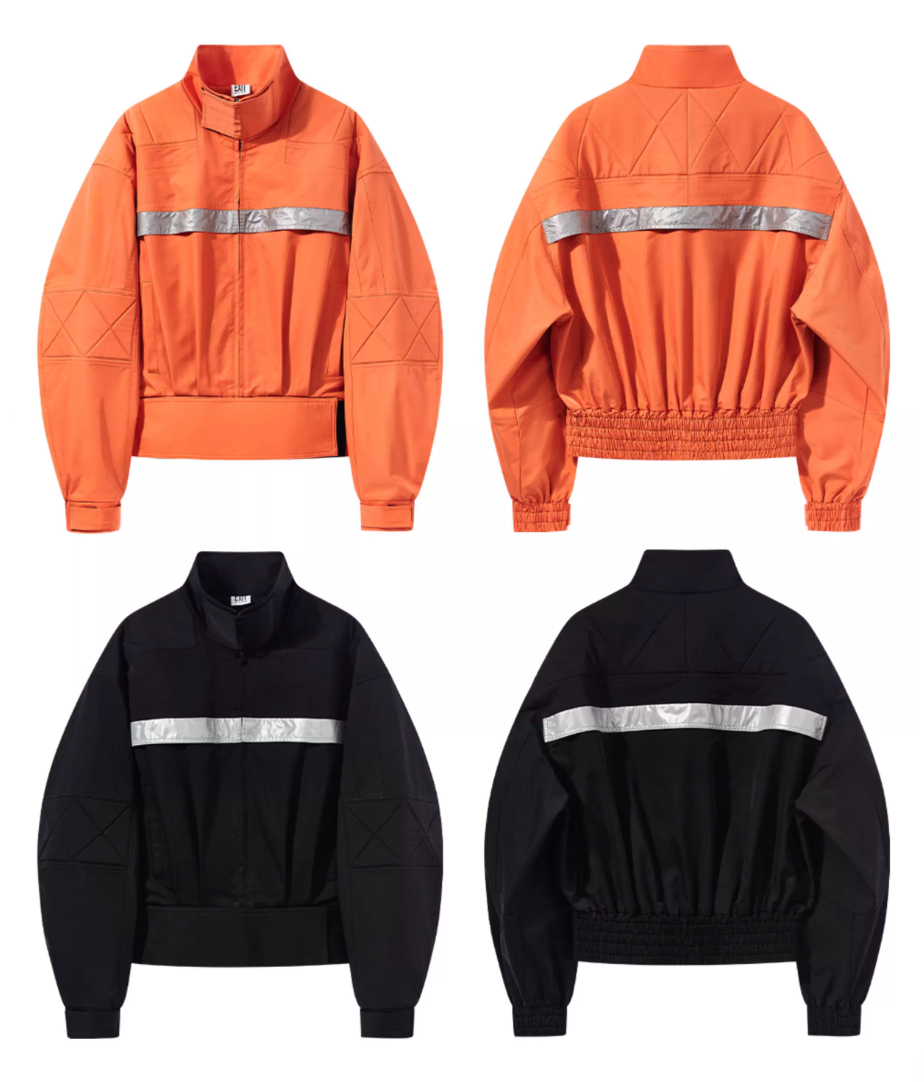 BLIND NO PLAN Reflective Stripes Short Jacket