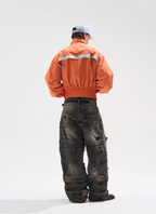 BLIND NO PLAN Reflective Stripes Short Jacket