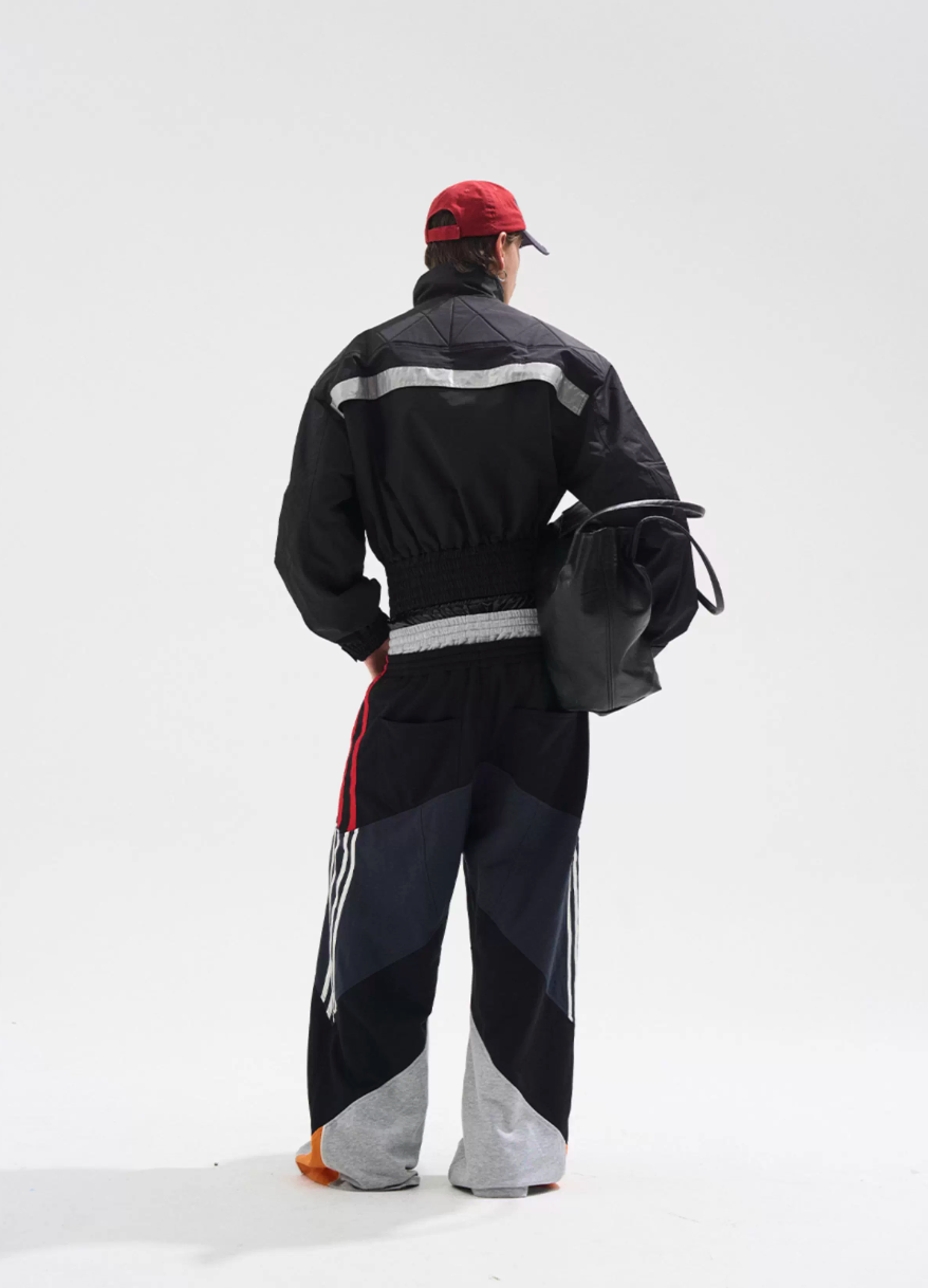BLIND NO PLAN Reflective Stripes Short Jacket