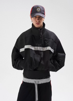 BLIND NO PLAN Reflective Stripes Short Jacket