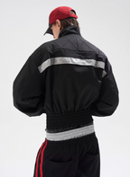 BLIND NO PLAN Reflective Stripes Short Jacket