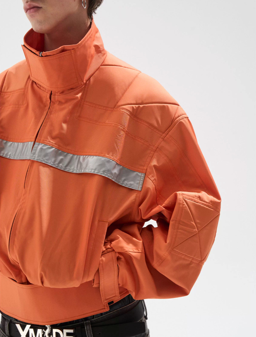 BLIND NO PLAN Reflective Stripes Short Jacket