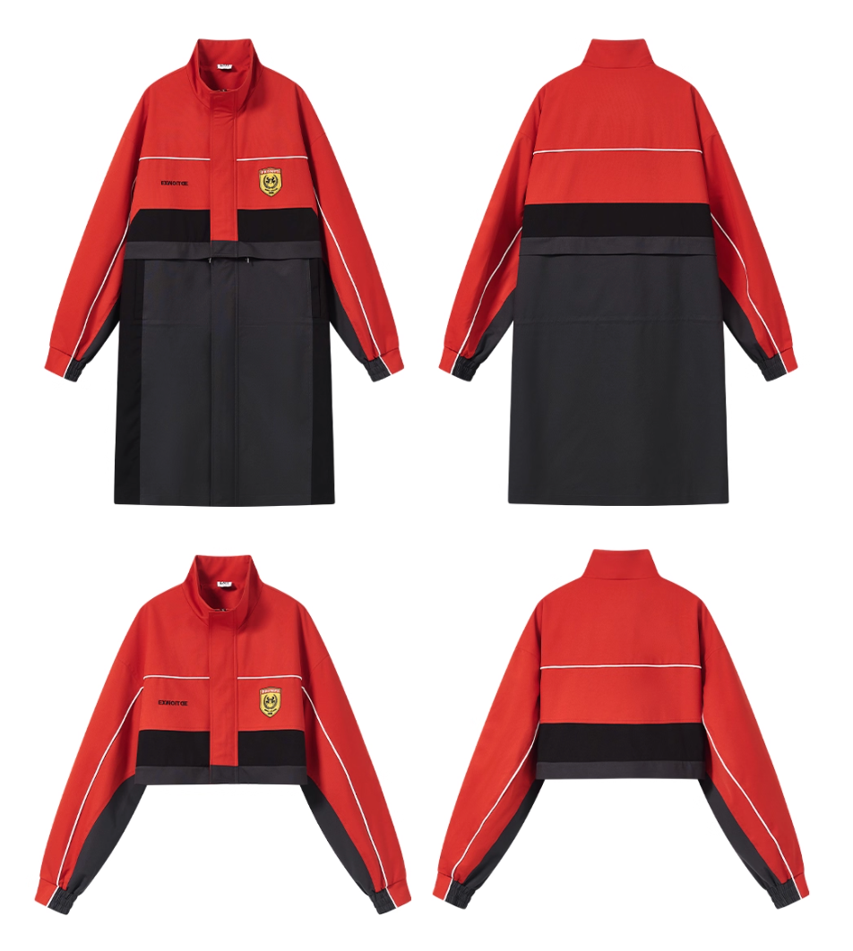 BLIND NO PLAN Two Piece Removable Long Coat Jacket