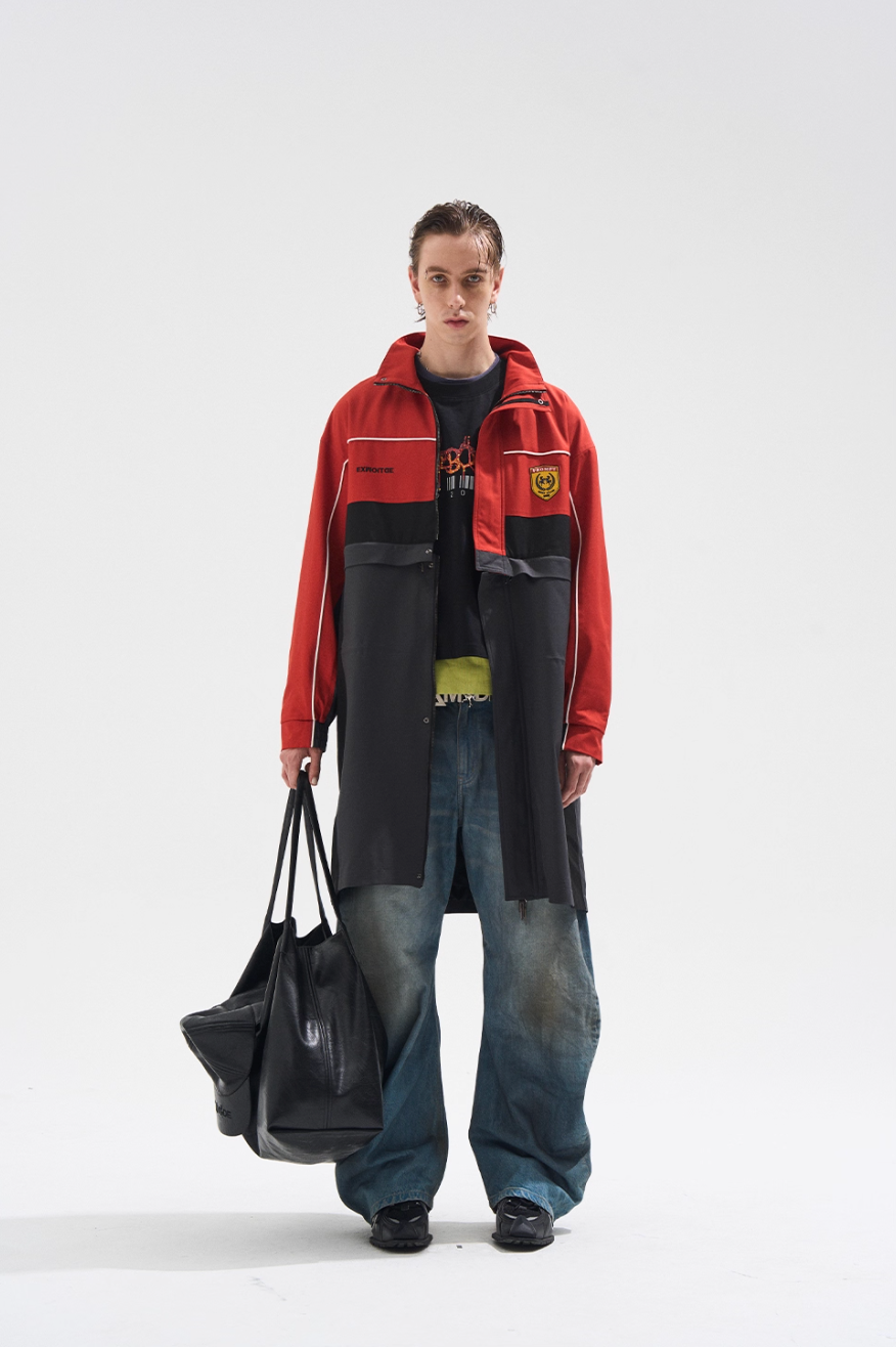 BLIND NO PLAN Two Piece Removable Long Coat Jacket