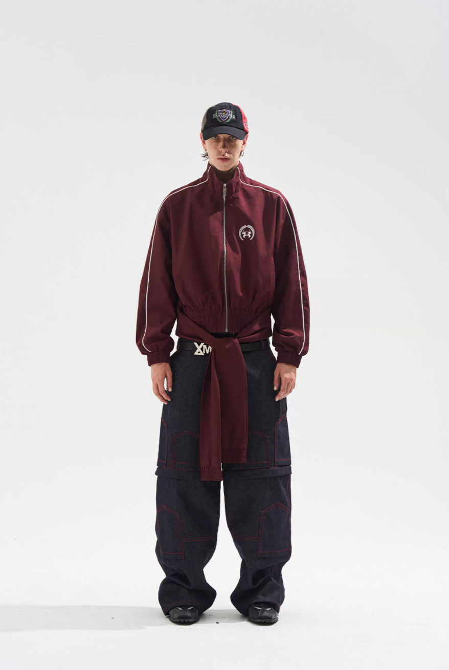BLIND NO PLAN Dual Form Detachable Sleeve Track Jacket