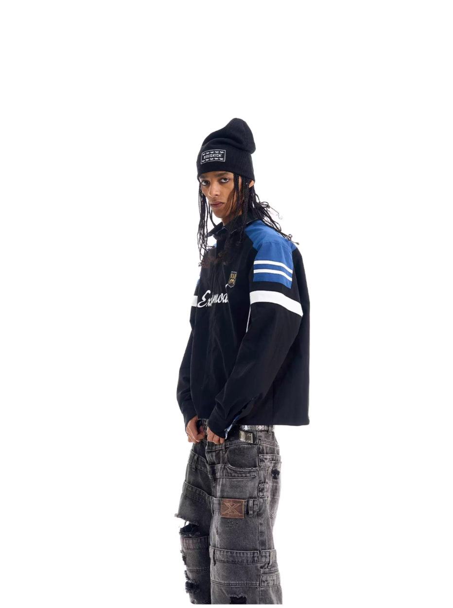 BLIND NO PLAN Reversible Plaid Long Sleeve Shirt Jacket