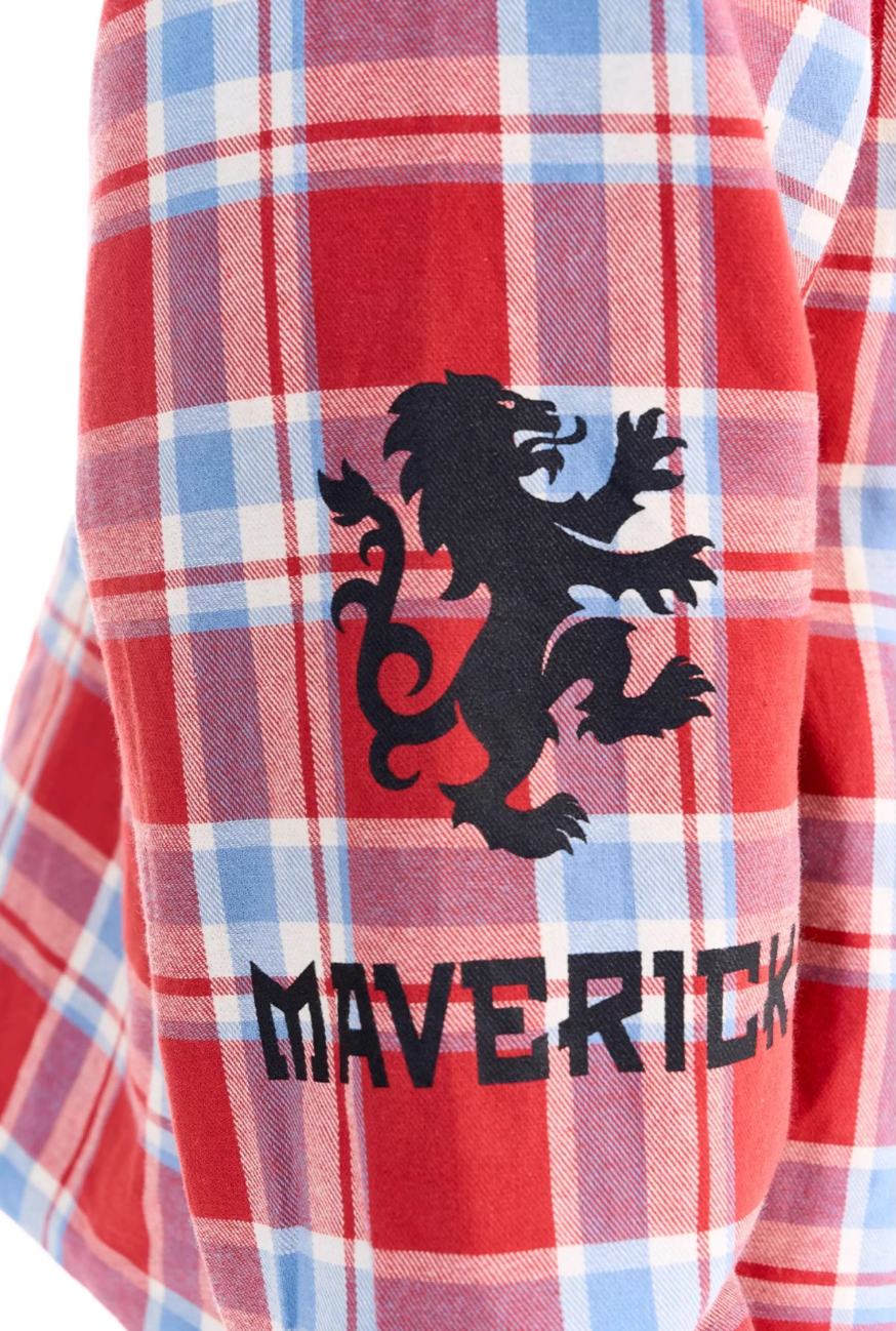 BLIND NO PLAN Reversible Plaid Long Sleeve Shirt Jacket