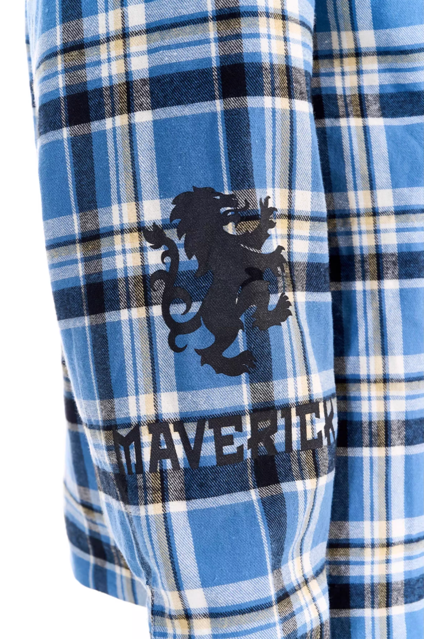 BLIND NO PLAN Reversible Plaid Long Sleeve Shirt Jacket