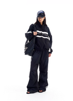 BLIND NO PLAN Color Block Windproof Sport Track Jacket