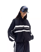 BLIND NO PLAN Color Block Windproof Sport Track Jacket