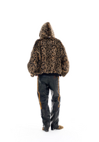 BLIND NO PLAN Reversible Leopard Fur Padded Bomber Jacket
