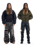 BLIND NO PLAN Reversible Camouflage MA-1 Bomber Jacket