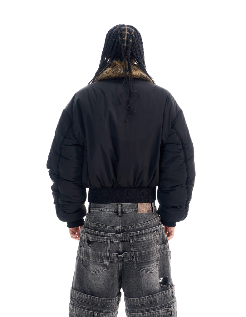BLIND NO PLAN Reversible Camouflage MA-1 Bomber Jacket