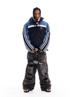 BLIND NO PLAN Reversible Sports Puffer Jacket