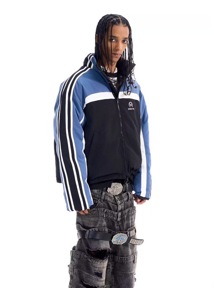BLIND NO PLAN Reversible Sports Puffer Jacket