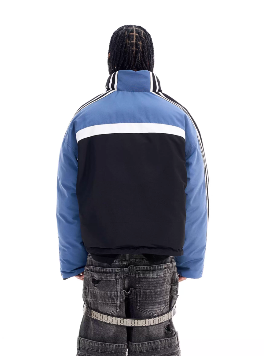 BLIND NO PLAN Reversible Sports Puffer Jacket