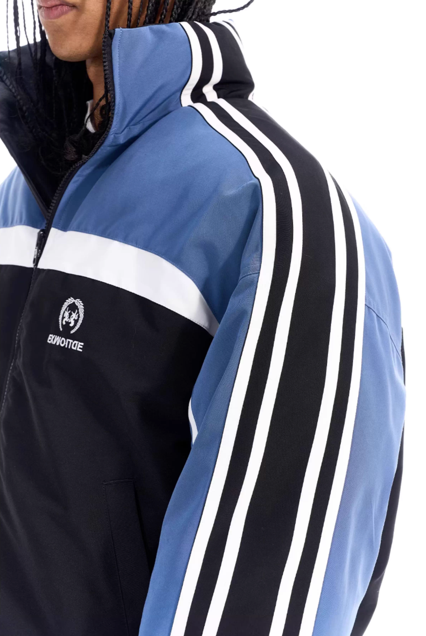 BLIND NO PLAN Reversible Sports Puffer Jacket