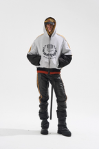 BLIND NO PLAN Reconstructed Patchwork Camouflage Padded MA-1 Jacket