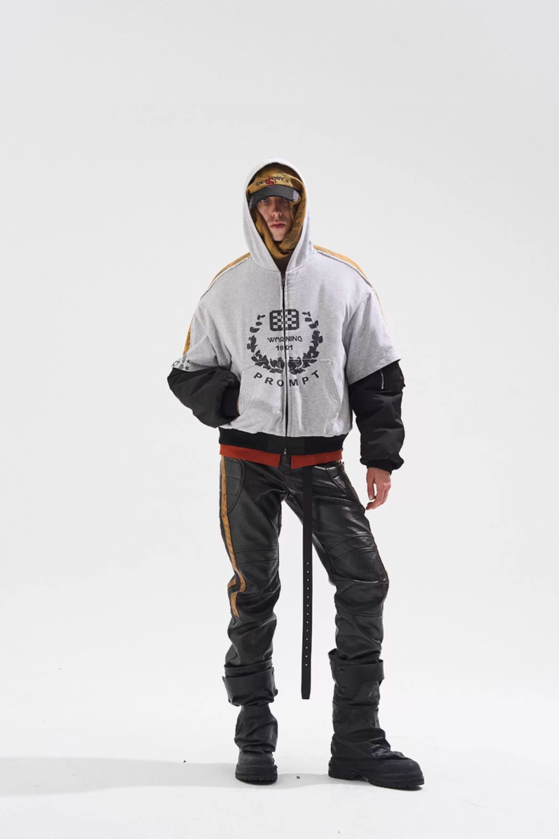 BLIND NO PLAN Reconstructed Patchwork Camouflage Padded MA-1 Jacket