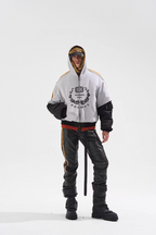 BLIND NO PLAN Reconstructed Patchwork Camouflage Padded MA-1 Jacket