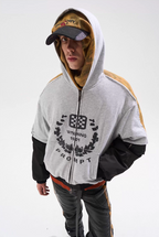 BLIND NO PLAN Reconstructed Patchwork Camouflage Padded MA-1 Jacket