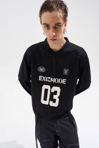 BLIND NO PLAN Layered Striped Long Sleeve Jersey
