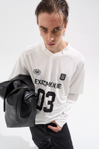 BLIND NO PLAN Layered Striped Long Sleeve Jersey