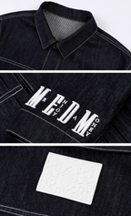 MEDM Embroidered Raw Denim Jacket