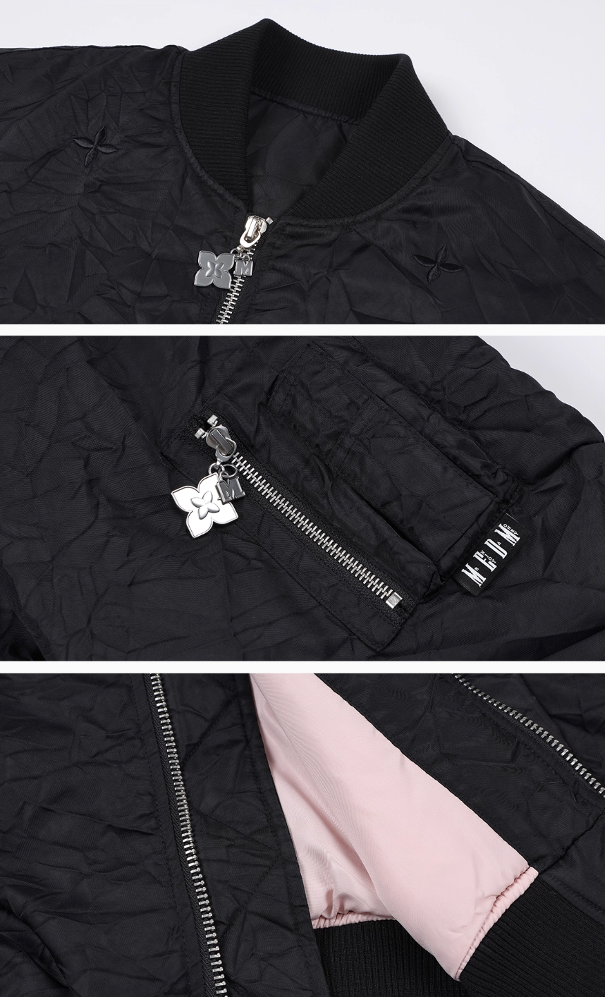MEDM Crinkled Nylon MA-1 Bomber Jacket