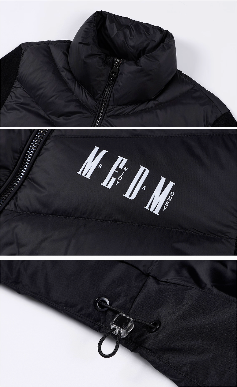 MEDM Shoulder Patchwork Lightweight Down Jacket